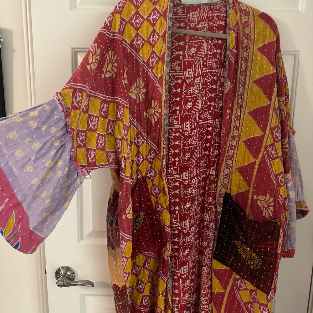 Multicolor Patchwork Kimono Kantha